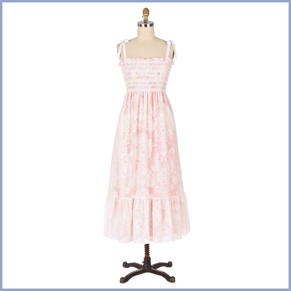 2006 Anthro “Neon Rose Dress” by Le Shack - Picture 2 of 10